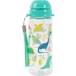iDrink Kids Dino Παιδικό Μπουκάλι Πλαστικό BPA Free με Καλαμάκι Γαλάζιο 400ml