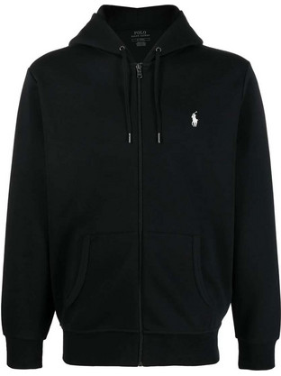 Polo Ralph Lauren Ανδρική Ζακέτα Φούτερ με Κουκούλα και Φερμουάρ Μαύρη 710888282-001