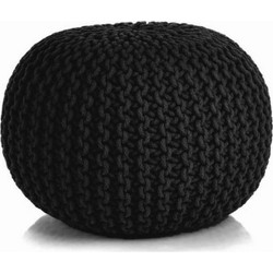 Πουφ Cotton 16 Black 50x50+40 - MyBath