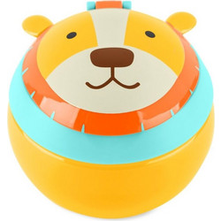 Skip Hop Zoo Λιοντάρι Πλαστικό Παιδικό Δοχείο Φαγητού Κίτρινο 221ml
