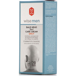 Vican Wise Men Bald Head 3 in 1 Care Spicy Αντηλιακή Κρέμα Προσώπου SPF20 100ml