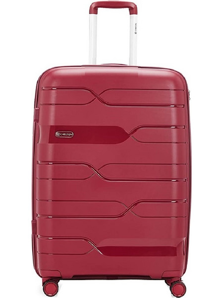 Carlton Luggage Bedford Βαλίτσα Μεγάλη 75x50x30cm με 4 Ρόδες Μπορντό