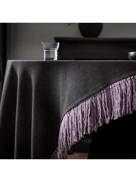 ΤΡΑΠΕΖΟΜΑΝΤΗΛΟ 165X165CM CERSEI CARBON BLACK 453/ 14