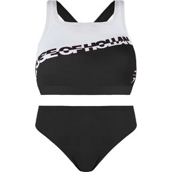 Speedo Printed MDLT Αθλητικό Παιδικό Μαγιό Bikini Set για Κορίτσι Μαύρο Λευκό 812193-3503