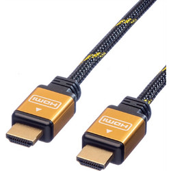 Roline Καλώδιο HDMI 1.4 Braided HDMI Male to HDMI Male 2m Black