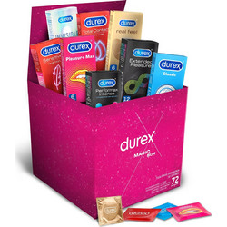 Durex Magic Box Προφυλακτικά Λεπτά με Ραβδώσεις & Λιπαντικό 72τμχ
