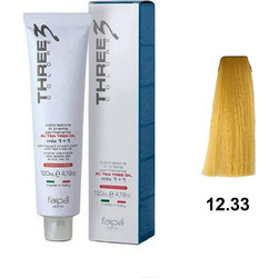 Faipa Three Color 12.33 Πλατινέ Extra Χρυσό Μόνιμη Βαφή Μαλλιών 120ml