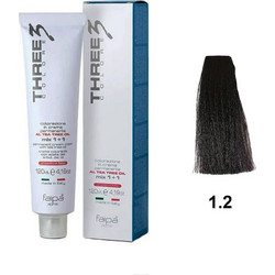 Faipa Three Color 1.2 Ιώδες Μαύρο Μόνιμη Βαφή Μαλλιών 120ml
