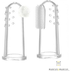 Marcus & Marcus Happy Teeth Δαχτυλικές Οδοντόβουρτσες με Θήκη 2τμχ