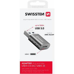 SWISSTEN ADAPTER USB-A(M)/USB-C(F)