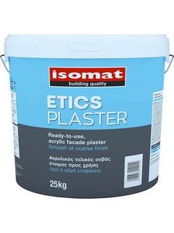 ETICS PLASTER FINE ΥΔΑΤΟΑΠΩΘΗΤΙΚΟΣ ΣΟΒΑΣ ΛΕΥΚΟΣ 1.0MM ISOMAT 25KG (2b)