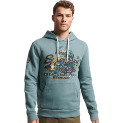 Superdry Ανδρικό Αθλητικό Φούτερ με Κουκούλα Μπλε M2013390A-1FA
