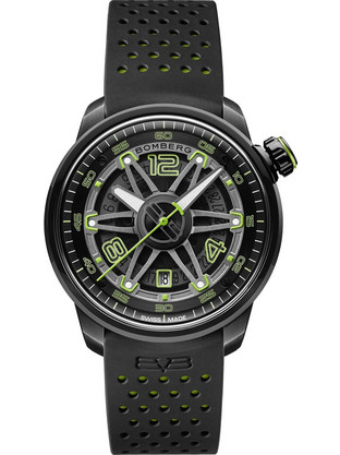 Bomberg BB01 Ανδρικό Ρολόι Αυτόματο με Μαύρο Καουτσούκ Λουράκι CT43APBA.21-2.11