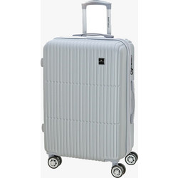 Bartuggi 724-518 Βαλίτσα Μεσαία 65x42x30cm με 4 Ρόδες Ασημί