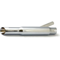 Τελικό Εξάτμισης Μοτοσυκλέτας Shorty slash cut 16" (40.2 cm) για Harley Davidson και άλλες μοτοσυκλέτες σε χρώμιο | universal muffler 16" long chrome