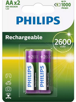 Philips Rechargeable AA 2600mAh 2τμχ
