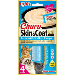 Inaba Churu Ciao Skin & Coat with Tuna & Scallop 4x14gr