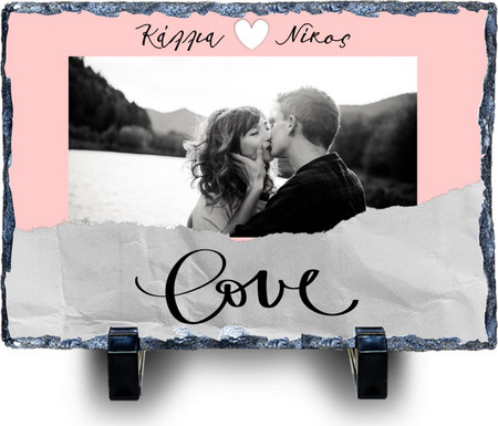 Πέτρα με φωτογραφία Love