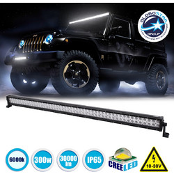 GloboStar 85465 PRO Series Αδιάβροχη IP65 Ίσια Μπάρα LED Εργασίας - DRL Για Αυτοκίνητα & Φορτηγά Ισχύος 300Watt Με Ψυχρό Λευκό Φως 6000K