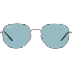 Ray-Ban RB3682 004/Q2 Ανδρικά Γυαλιά Ηλίου Πολυγωνικά Μεταλλικά Ασημί με Μπλε Polarized Φακό