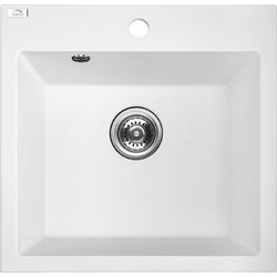 Laveo Alena SBA 610T Ένθετος Νεροχύτης Γρανίτη Λευκός 49x49cm