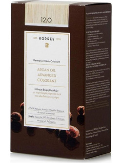 Korres Argan Oil Advanced Colorant 12.0 Ξανθό Special Blonde Μόνιμη Βαφή Μαλλιών Χωρίς Αμμωνία 50ml