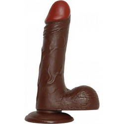 Toyz4lovers Real Rapture Natural Living Fire Passion Ρεαλιστικό Dildo με Βεντούζα & Όρχεις 20.5cm Καφέ