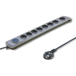 Qoltec Surge protector Quick Switch 8socket 3m gray