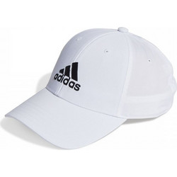 Adidas Embroidered Logo Lightweight Baseball Καπέλο Jockey Υφασμάτινο Λευκό II3552