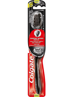 Colgate 360o Charcoal Οδοντόβουρτσα Μαύρη