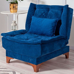 Papatya Πολυθρόνα Κρεβάτι Dark Blue 75x85x90cm 867UNQ1034