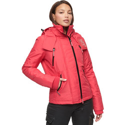 Superdry Γυναικείο Μπουφάν Χειμωνιάτικο Κοντό Αντιανεμικό Φούξια W5011679A-WQ9