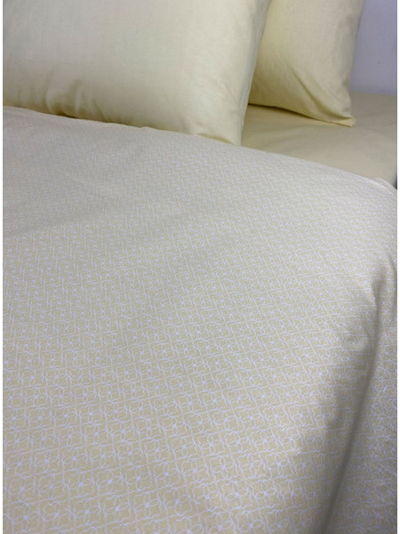 Παπλωματοθήκη υπέρδιπλη διαστάσεων 230x250cm σετ με 2 μαξιλαροθήκες σε χρώμα Iris Yellow