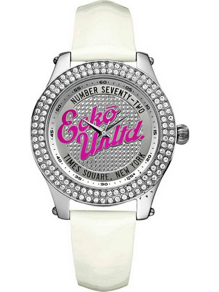Marc Ecko Rollie Γυναικείο Ρολόι με Λευκό Δερμάτινο Λουράκι E10038M2