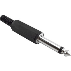 6.3 mm Jack Male Mono Βύσμα Πλαστικό με 2 Επαφές