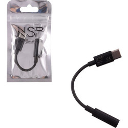 NSP Καλωδιο Μετατροπεας Type C To 3.5mm Jack Female 11CM BLACK