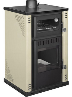 Gekas Metal DG 2300 Beige Ατσάλινη Ξυλόσομπα με Φούρνο 28kW