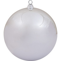 Ασημί Πλαστική Γυαλιστερή Χριστουγεννιάτικη Μπάλα 50cm 23716