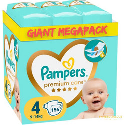 Pampers Premium Care Monthly Pack Πάνες No4 9-14kg 156τμχ