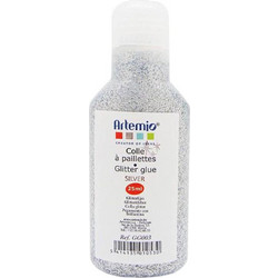 Κόλλα Artemio glitter 25ml ασημί (GG003)
