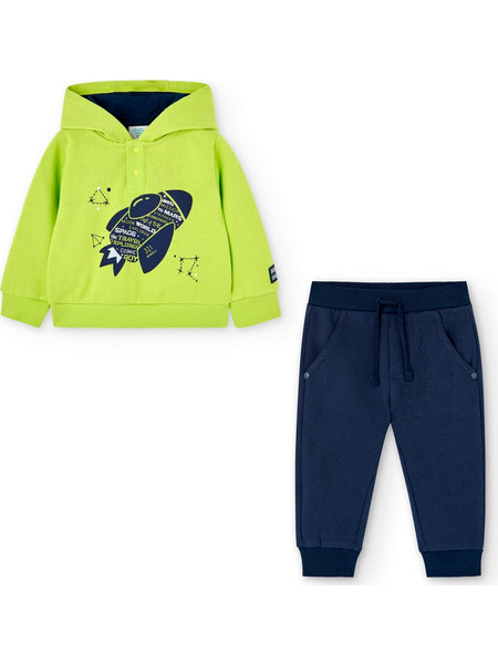 Boboli Παιδικό Σετ Φόρμας Navy Μπλε Lime 347116-4649