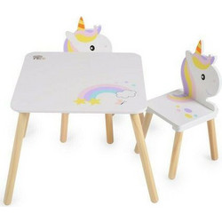 Σετ Παιδικό Τραπέζι με Καρέκλες Unicorn από Ξύλο_ 380014622255