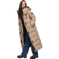 Superdry Γυναικείο Μπουφάν Χειμωνιάτικο Puffer Μακρύ Μπεζ W5011587A-9UP