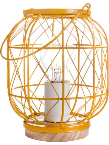 EL327123 | EL327123 | CAGE TABLE LIGHT YELLOW|E27|Φ156xh320mm|1.8mt Καλώδιο + ΙΙ Διακοπτάκη|enjoysimplicity