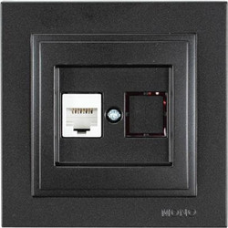 277295 ΠΡΙΖΑ DATA CAT 6 RJ 45 MONH ΜΑΥΡΟ