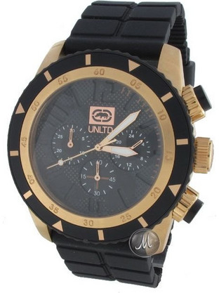 Marc Ecko the EMX Chrono Watch Ανδρικό Ρολόι Χρονογράφος με Μαύρο Καουτσούκ Λουράκι E20059G1