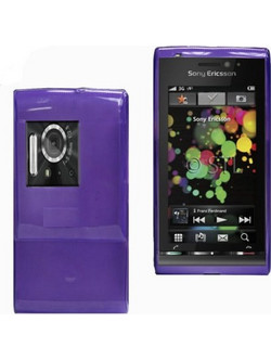 Purple Gel TPU Case For Sony Ericsson Satio U1i OEM