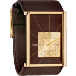 Nixon Motif Γυναικείο Ρολόι με Καφέ Δερμάτινο Λουράκι A025-1715