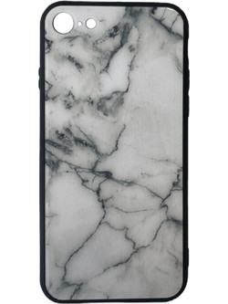 Marble Back Cover Άσπρο (iPhone 7/ 8/ SE)