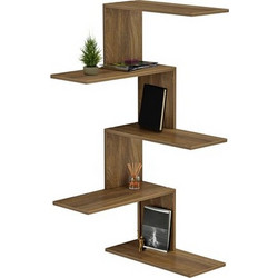 Homemarkt ΕΠΙΤΟΙΧΙΑ ΡΑΦΙΕΡΑ RORY HM8931.12 ΜΕΛΑΜΙΝΗ ΣΕ ΣΚΟΥΡΟ ΦΥΣΙΚΟ 22x51,5x109Υ εκ